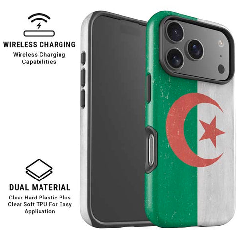 Algeria Flag Distressed iPhone 17 Pro Max Magsafe Impact Case