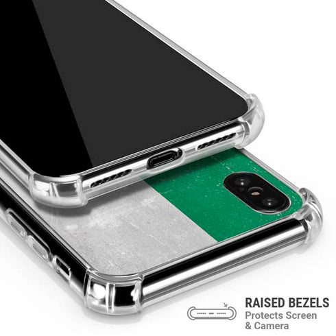 Algeria Flag Distressed iPhone X/XS Clear Case