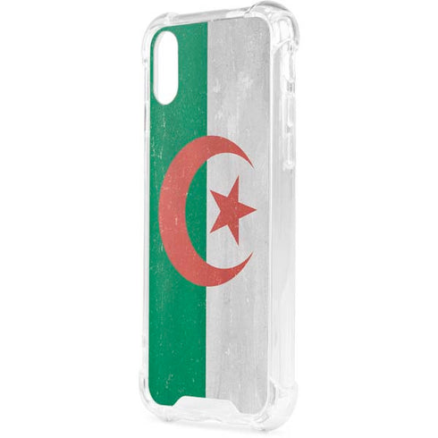 Algeria Flag Distressed iPhone XS Clear Case