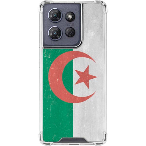 Algeria Flag Distressed Moto G Play 5G (2025) Clear Case