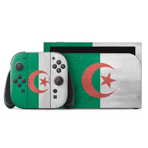Algeria Flag Distressed Nintendo Switch 2 (2025) with Joy-Con Skin