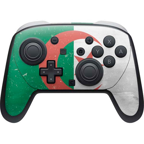 Algeria Flag Distressed Nintendo Switch 2 (2025) Pro Controller Skin
