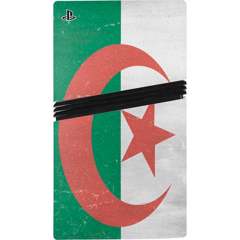 Algeria Flag Distressed PS5 Pro Disk Bundle Skin