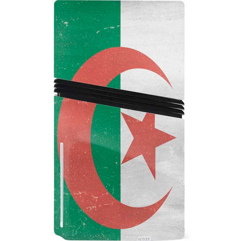 Algeria Flag Distressed PS5 Pro Disk Bundle Skin