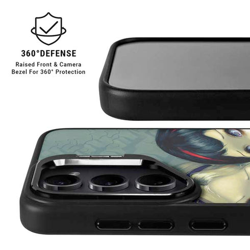 Alice & Snow Fairy Tail with Cat and Raccoon by Jasmine Becket-Griffith Galaxy S25 Kickstand Case