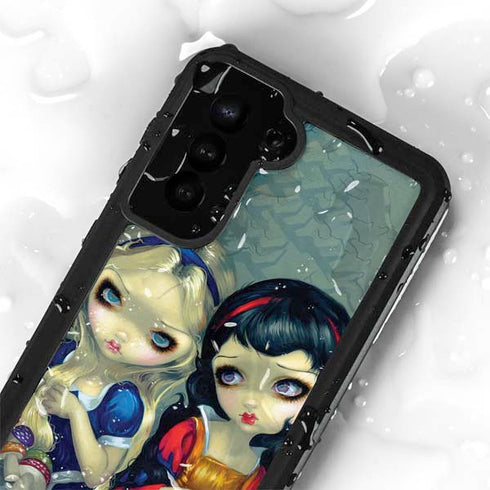 Alice & Snow Fairy Tail with Cat and Raccoon by Jasmine Becket-Griffith Galaxy S24 Plus Waterproof Case
