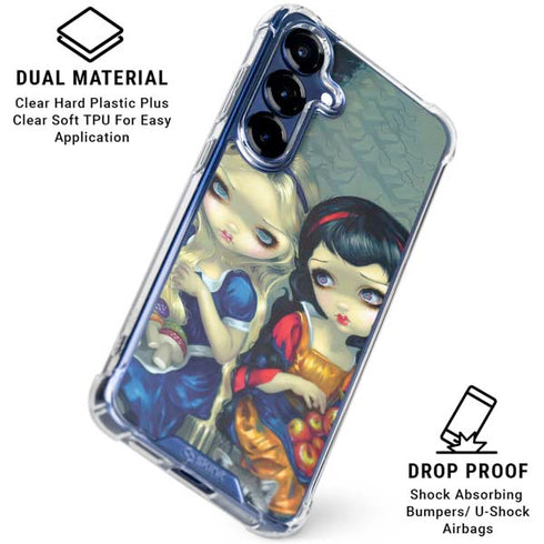 Alice & Snow Fairy Tail with Cat and Raccoon by Jasmine Becket-Griffith Galaxy S25 Clear Case