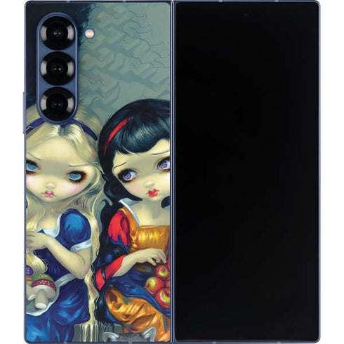 Alice & Snow Fairy Tail with Cat and Raccoon by Jasmine Becket-Griffith Galaxy Z Fold6 Skin