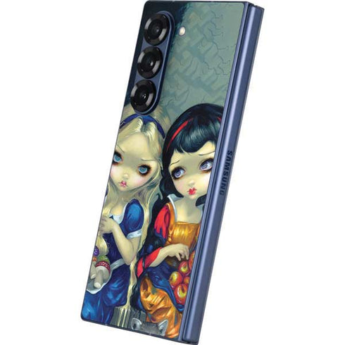 Alice & Snow Fairy Tail with Cat and Raccoon by Jasmine Becket-Griffith Galaxy Z Fold6 Skin