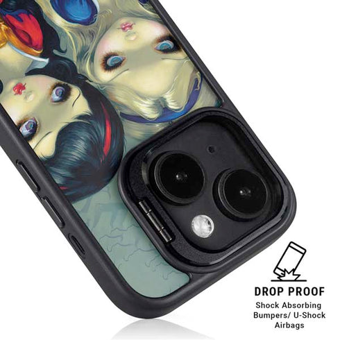 Alice & Snow Fairy Tail with Cat and Raccoon by Jasmine Becket-Griffith iPhone 14 Plus Kickstand Case