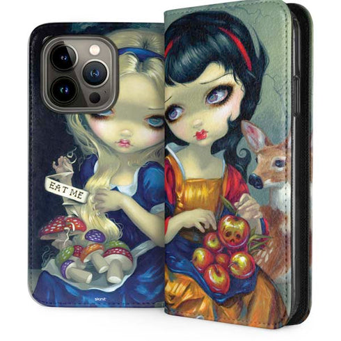 Alice & Snow Fairy Tail with Cat and Raccoon by Jasmine Becket-Griffith iPhone 14 Pro Folio Case