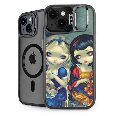 Alice & Snow Fairy Tail with Cat and Raccoon by Jasmine Becket-Griffith iPhone 15 Plus Kickstand Case