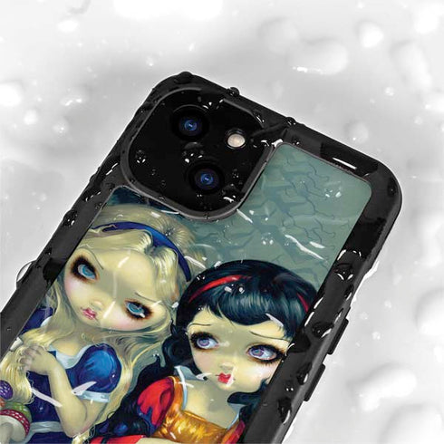 Alice & Snow Fairy Tail with Cat and Raccoon by Jasmine Becket-Griffith iPhone 15 Plus Waterproof Case