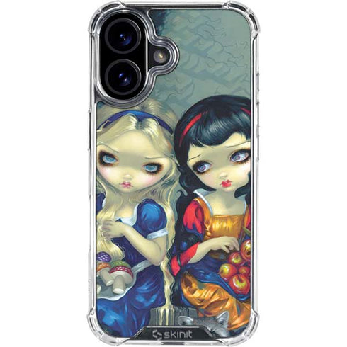 Alice & Snow Fairy Tail with Cat and Raccoon by Jasmine Becket-Griffith iPhone 16 Plus Clear Case