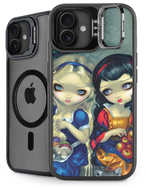 Alice & Snow Fairy Tail with Cat and Raccoon by Jasmine Becket-Griffith iPhone 16 Plus Kickstand Case