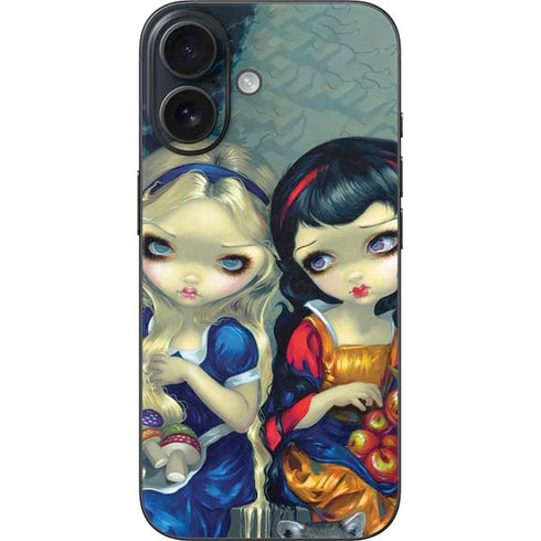 Alice & Snow Fairy Tail with Cat and Raccoon by Jasmine Becket-Griffith iPhone 16 Skin