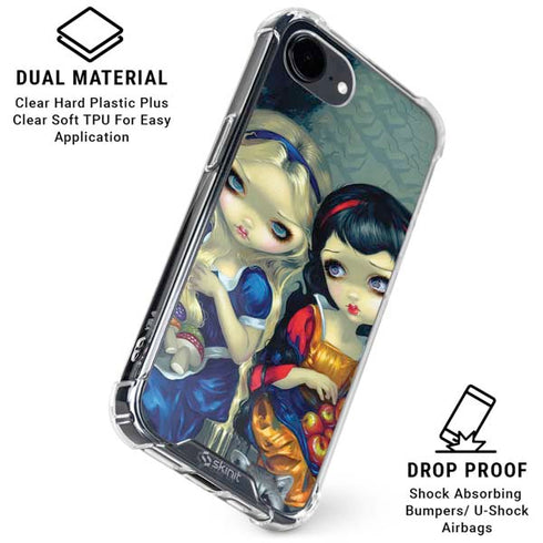 Alice & Snow Fairy Tail with Cat and Raccoon by Jasmine Becket-Griffith iPhone 16e Clear Case