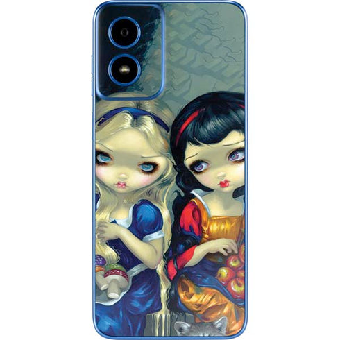 Alice & Snow Fairy Tail with Cat and Raccoon by Jasmine Becket-Griffith Moto G Play 4G (2024) Skin