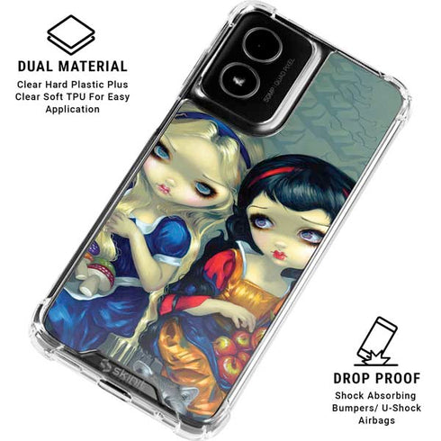 Alice & Snow Fairy Tail with Cat and Raccoon by Jasmine Becket-Griffith Moto G Power 5G (2024) Clear Case