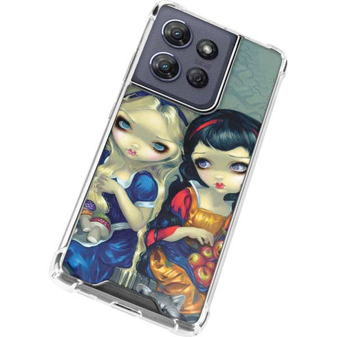 Alice & Snow Fairy Tail with Cat and Raccoon by Jasmine Becket-Griffith Moto G Stylus 5G (2025) Clear Case