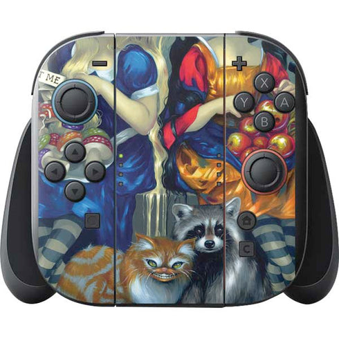 Alice & Snow Fairy Tail with Cat and Raccoon by Jasmine Becket-Griffith Nintendo Switch 2 (2025) with Joy-Con Skin