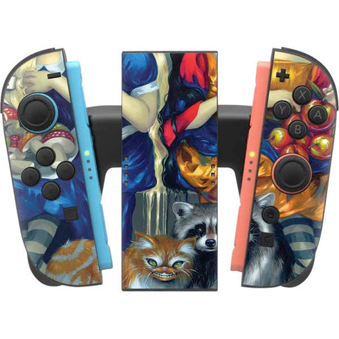 Alice & Snow Fairy Tail with Cat and Raccoon by Jasmine Becket-Griffith Nintendo Switch 2 (2025) Joy-Con Controller Skin