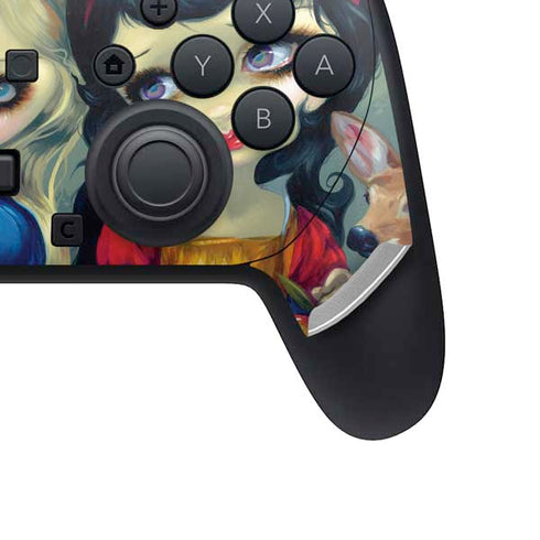 Alice & Snow Fairy Tail with Cat and Raccoon by Jasmine Becket-Griffith Nintendo Switch 2 (2025) Pro Controller Skin