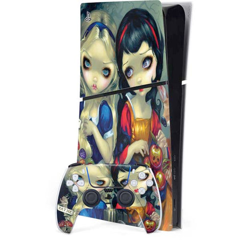 Alice & Snow Fairy Tail with Cat and Raccoon by Jasmine Becket-Griffith PlayStation PS5 Skins