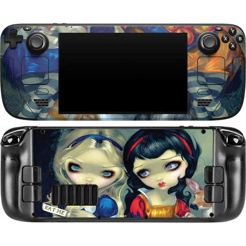 Alice & Snow Fairy Tail with Cat and Raccoon by Jasmine Becket-Griffith Steam Deck Handheld Gaming Computer OLED Skin