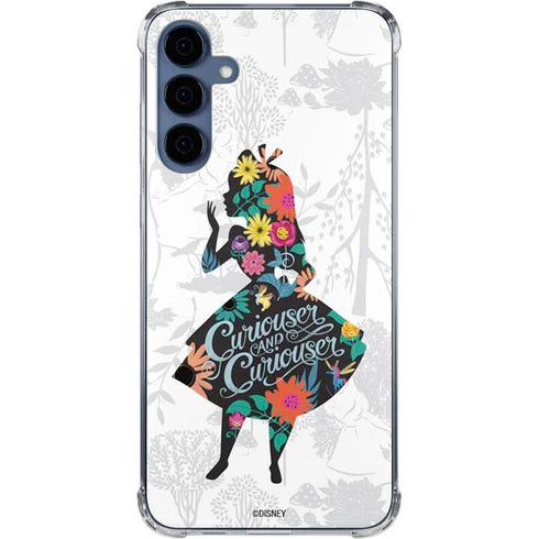 Disney Alice in Wonderland (animated) Silhouette Curiouser and Curiouser Galaxy A55 5G Clear Case