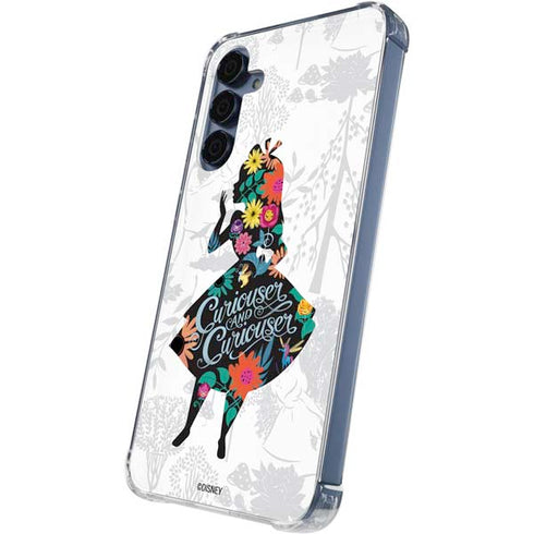 Disney Alice in Wonderland (animated) Silhouette Curiouser and Curiouser Galaxy A55 5G Clear Case