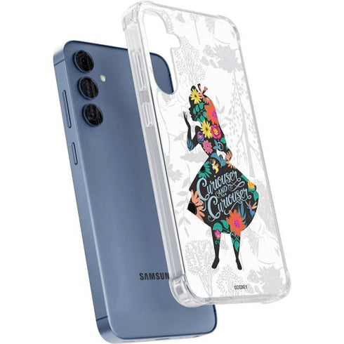 Disney Alice in Wonderland (animated) Silhouette Curiouser and Curiouser Galaxy A55 5G Clear Case
