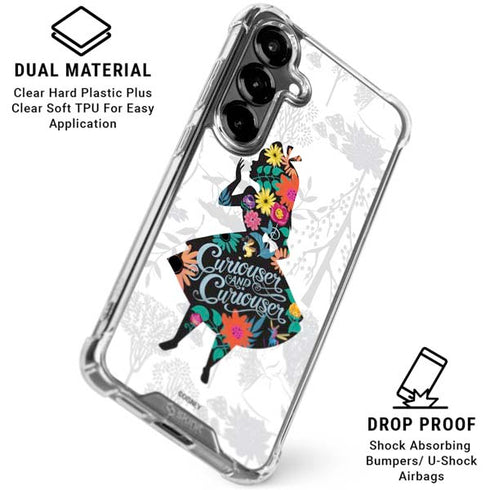 Disney Alice in Wonderland (animated) Silhouette Curiouser and Curiouser Galaxy S26 Plus Clear Case