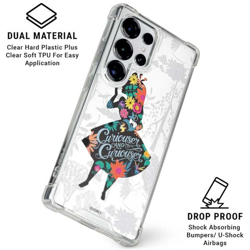 Disney Alice in Wonderland (animated) Silhouette Curiouser and Curiouser Galaxy S26 Ultra Clear Case