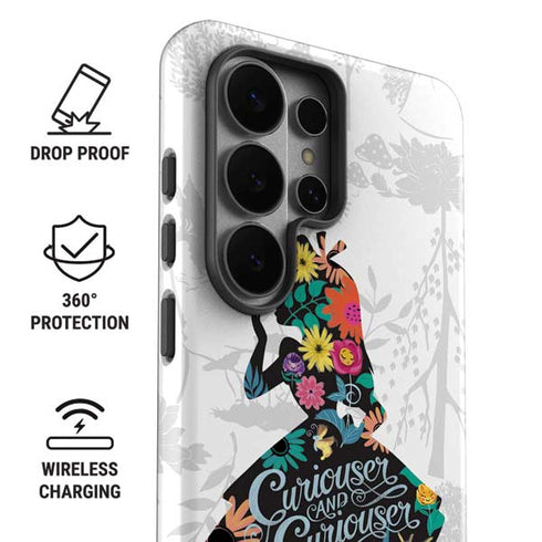 Disney Alice in Wonderland (animated) Silhouette Curiouser and Curiouser Galaxy S26 Ultra Impact Case