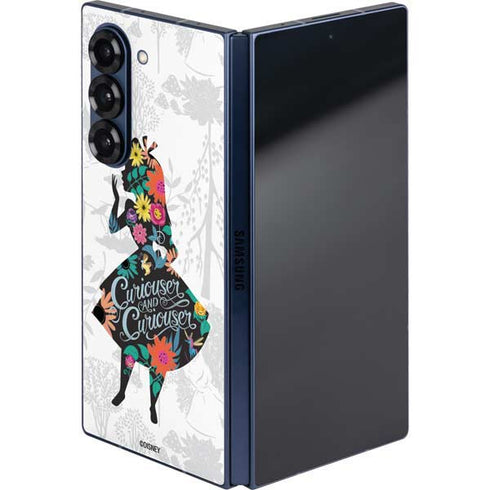 Disney Alice in Wonderland (animated) Silhouette Curiouser and Curiouser Galaxy Z Fold6 Skin