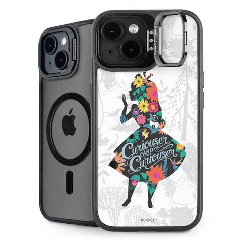 Disney Alice in Wonderland (animated) Silhouette Curiouser and Curiouser iPhone 14 Plus Kickstand Case