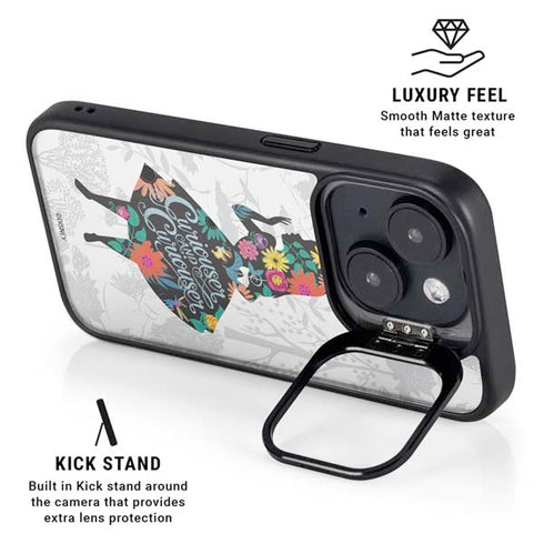 Disney Alice in Wonderland (animated) Silhouette Curiouser and Curiouser iPhone 14 Plus Kickstand Case