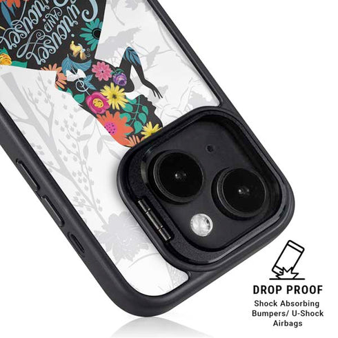 Disney Alice in Wonderland (animated) Silhouette Curiouser and Curiouser iPhone 14 Plus Kickstand Case