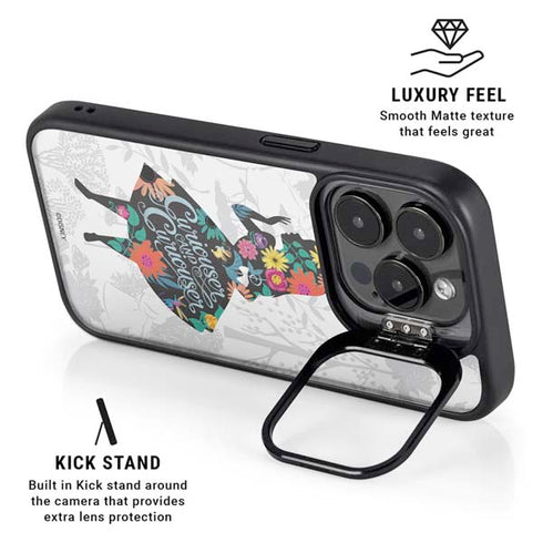 Disney Alice in Wonderland (animated) Silhouette Curiouser and Curiouser iPhone 14 Pro Max Kickstand Case