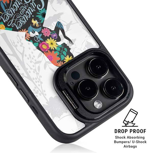 Disney Alice in Wonderland (animated) Silhouette Curiouser and Curiouser iPhone 15 Pro Kickstand Case