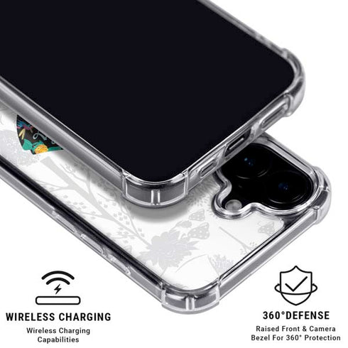 Disney Alice in Wonderland (animated) Silhouette Curiouser and Curiouser iPhone 16 Plus Clear Case