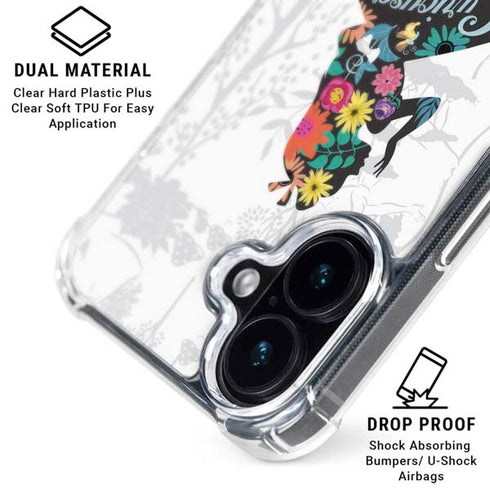 Disney Alice in Wonderland (animated) Silhouette Curiouser and Curiouser iPhone 16 Plus Clear Case