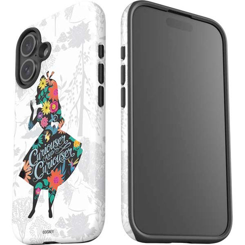 Disney Alice in Wonderland (animated) Silhouette Curiouser and Curiouser iPhone 16 Plus Impact Case