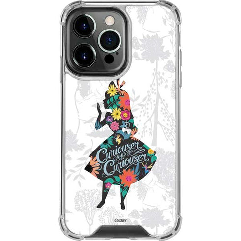 Disney Alice in Wonderland (animated) Silhouette Curiouser and Curiouser iPhone 16 Pro Clear Case