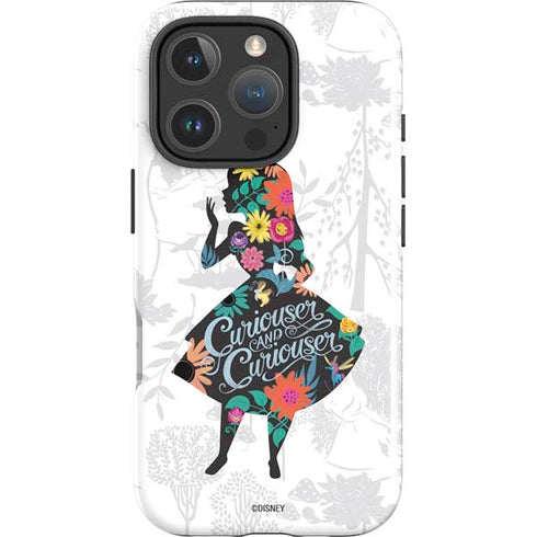 Disney Alice in Wonderland (animated) Silhouette Curiouser and Curiouser iPhone 16 Pro Impact Case