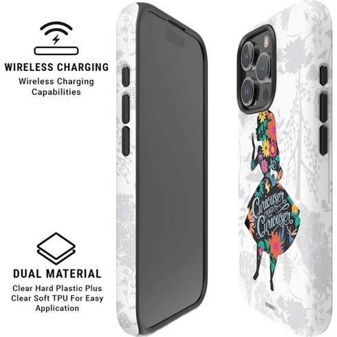 Disney Alice in Wonderland (animated) Silhouette Curiouser and Curiouser iPhone 16 Pro Magsafe Impact Case