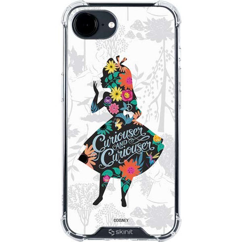 Disney Alice in Wonderland (animated) Silhouette Curiouser and Curiouser iPhone 16e Clear Case