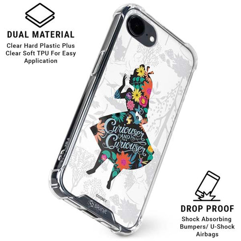 Disney Alice in Wonderland (animated) Silhouette Curiouser and Curiouser iPhone 16e Clear Case