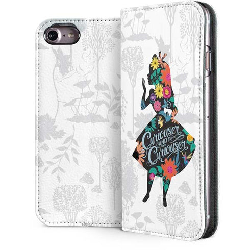 Disney Alice in Wonderland (animated) Silhouette Curiouser and Curiouser iPhone 7 Folio Case